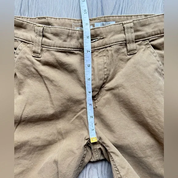 Carhartt Women’s Loose Fit Tan Cargo Canvas Pants SZ 2 - Picture 10 of 11